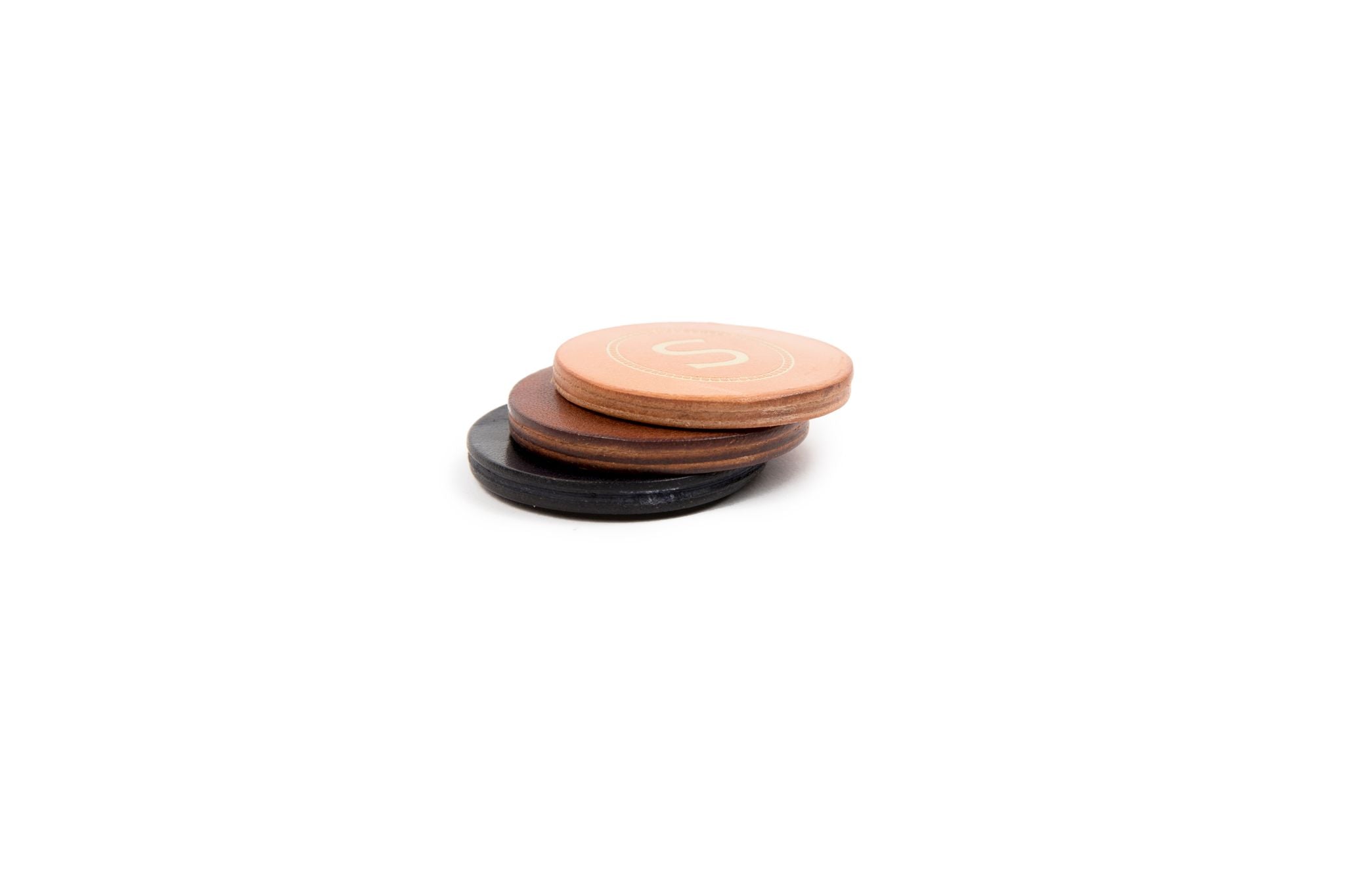 Chestnut Brown Leather Ball Marker